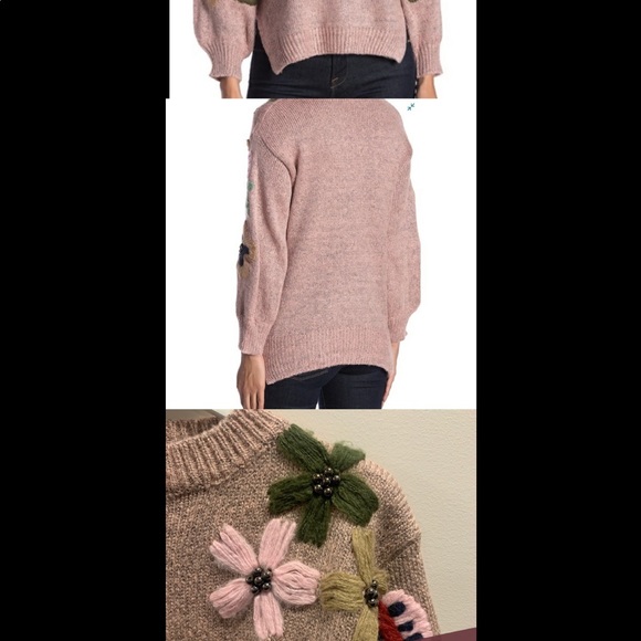 ALLISON MEW YORK Aidan Pink embroidered Sweater S - Picture 7 of 12